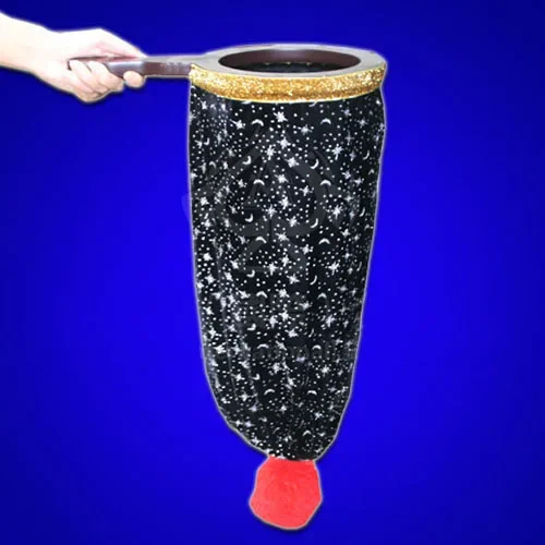 Large Size Change Bag Repeat Zipper (Stars Moon pattern,20*45cm) Appear Vanish Object Magia Illusion Gimmick Stage Magic Tricks