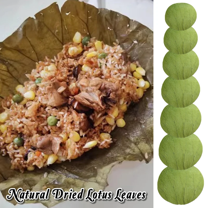 20Pcs 26/28/30cm Natural Dried Lotus Leaves Disc For Kitchen Cooking Steamed Glutinous Rice Chicken Making Accessories Food Tray
