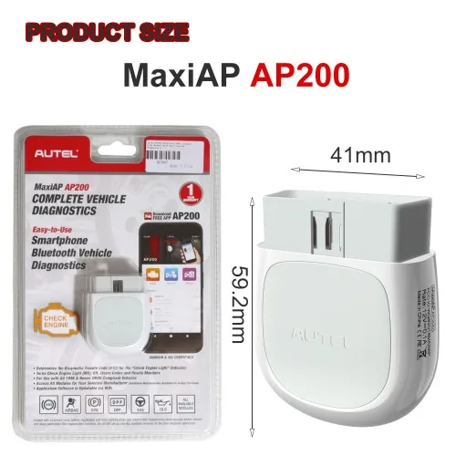 Autel MaxiAP AP200 Diagnostic Scan Tool for iOS and Android