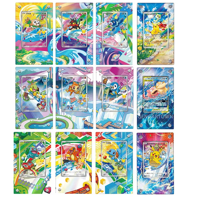 suporte-de-exibicao-para-cartas-pocket-monster-squirtle-jogos-de-anime-ptcg-colecao-de-cartas-turtwig-chimchar-bulbasaur-litten-porta-fotos-presentes