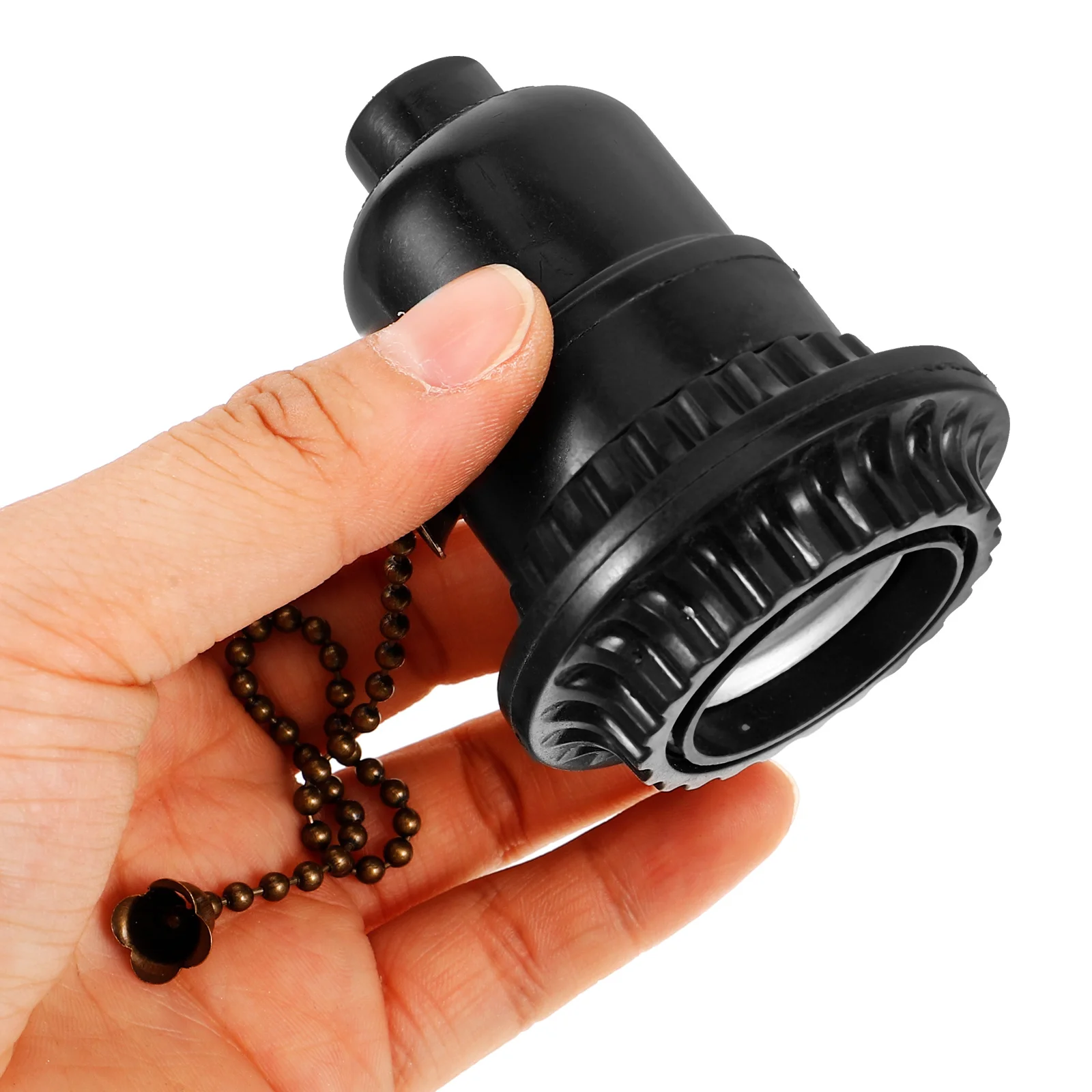 

Pull Chain Lampholder Bakelite Lamp Socket Replacement Strong Load Bearing Ceiling Light Holder Household Lighting Accessory