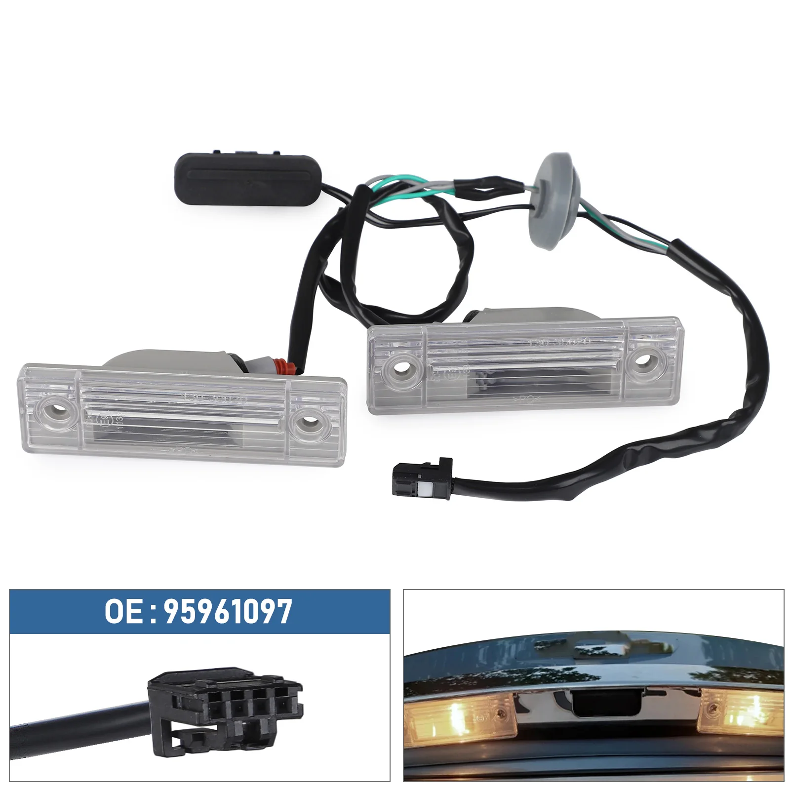 Trunk Release Switch Button Assembly withLicense Plate Lamp For Chevy Cruze Chevrolet Orlando 95107229 95961097 95233776 9039465