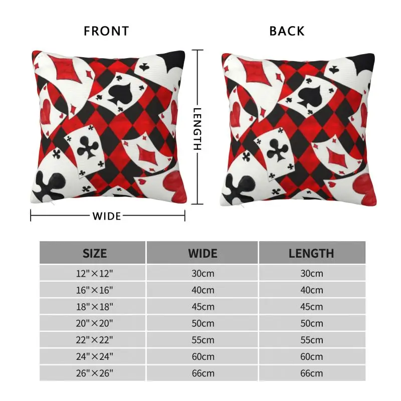 Cool Poker carte da gioco modello fodera per cuscino gioco di carte da gioco Soft Modern Pillow Decor Home