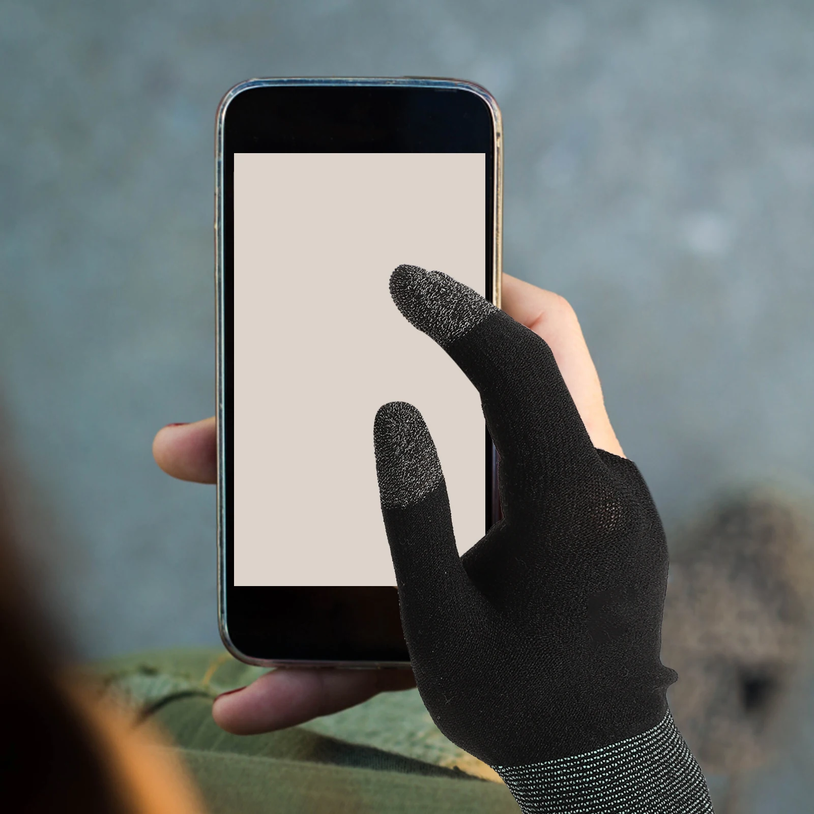

2 Pairs Of Ultra-thin Gaming Gloves Carbon Fiber Two-finger Touch Screen Design Sweat Resistant Mobile Game Handwear