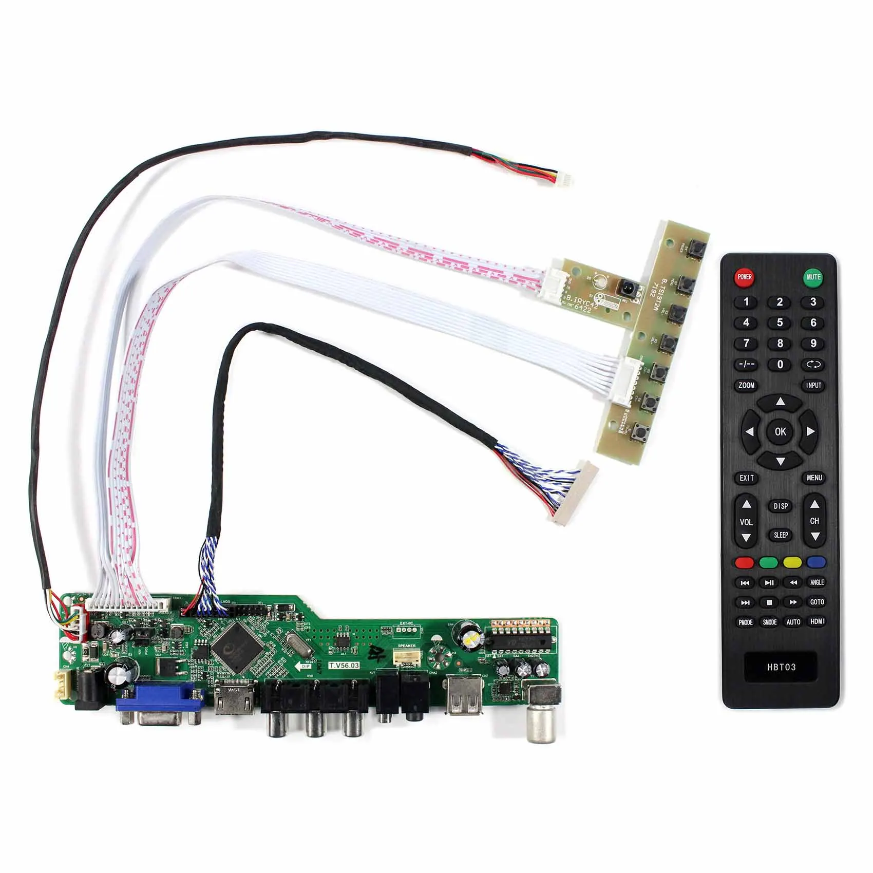 

HD MI+VGA+AV+USB+RF LCD Controller Board Work For 12.1" LQ121K1LG52 1280x800 LCD Screen