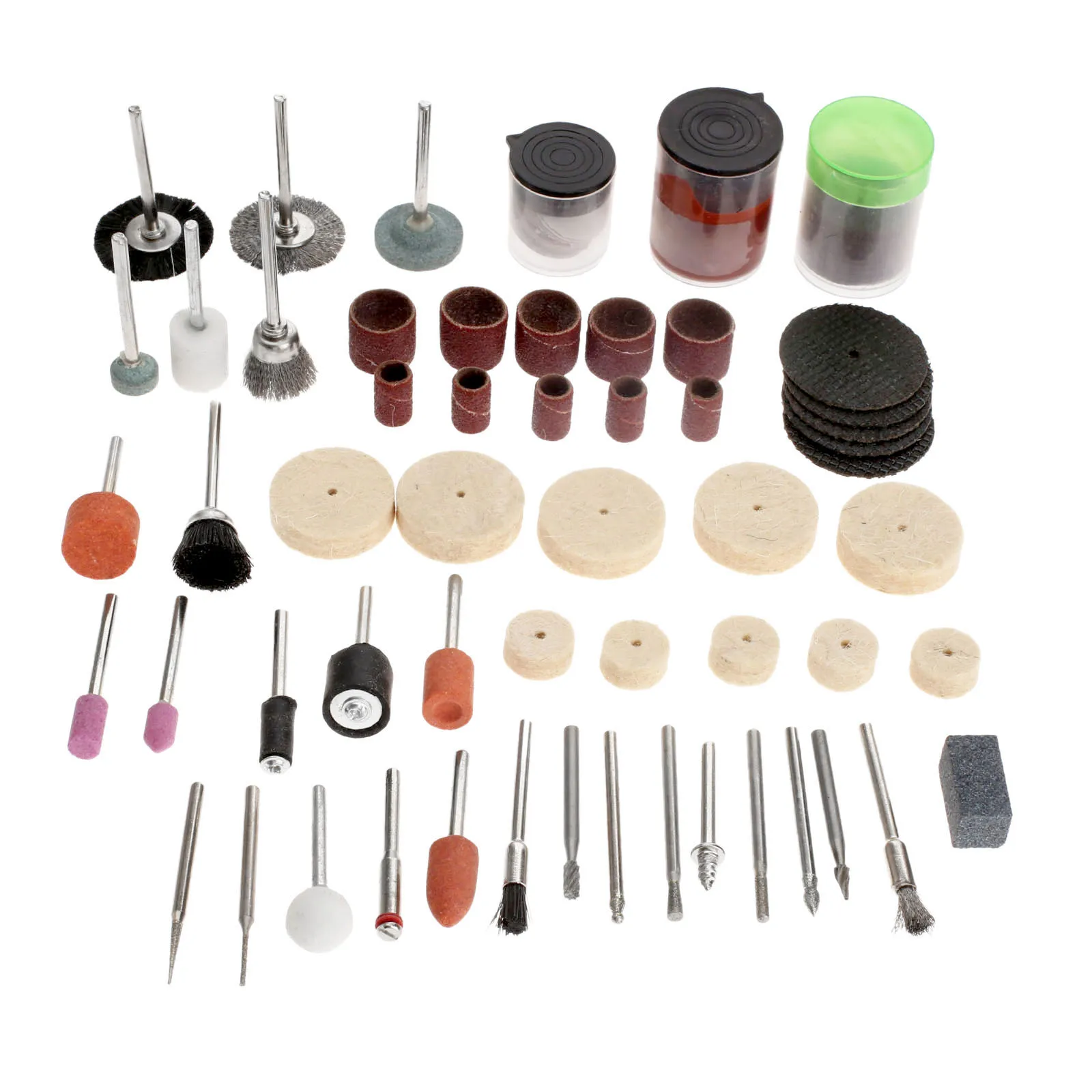 

DRELD 100pcs Rotary Tool Accessories Mini Drill Accessory Set Grinding Sanding Polishing Cutting Drilling Tools Abrasive Bit Set