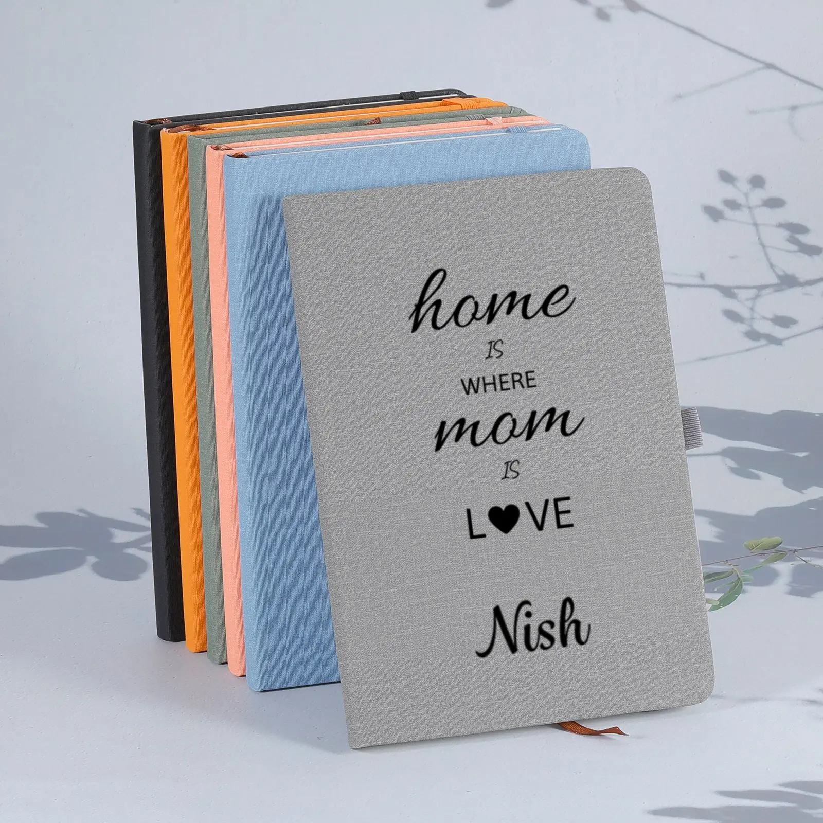 Personalized Notebook Custom Name Journal Notebook Anniversary Birthday Gifts Custom Notepad Home IS WHERE Mom IS LOVE