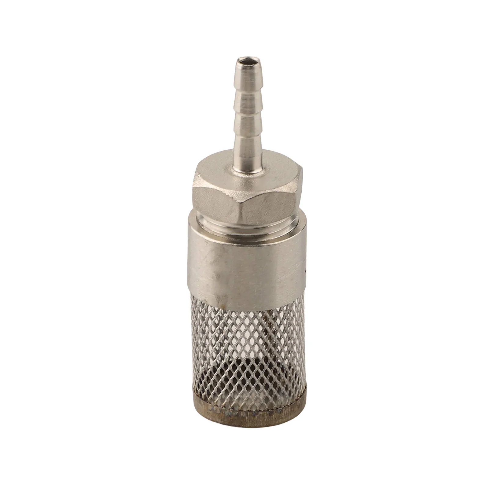 304 Stainless Steel Hose Filter with Barb Ends and 1.5mm Mesh Strainer for Water Pump Fuel Line and Aquarium Use