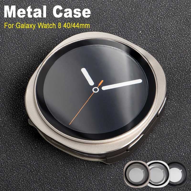 3in1 Metal Aluminum Case for Samsung Galaxy Watch 9 8 40mm 44mm Screen Scratch-Resistant Protector Bumper Cover for Galaxy Watch