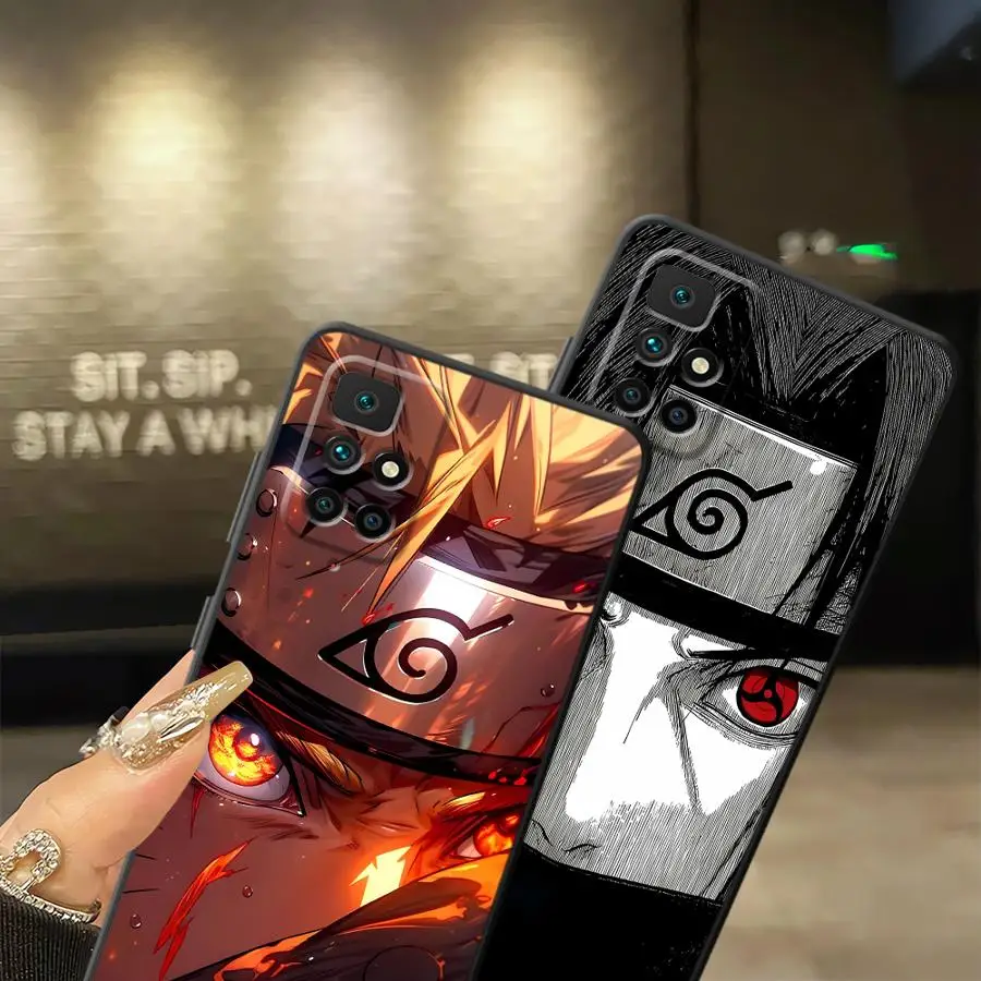 N-Narutos كول أسود لينة غطاء الهاتف الحال بالنسبة Xiaomi Redmi 14C 13C 10 A1 A2 Plus 9 A5 K40 K80 Pro A4 A3 12C