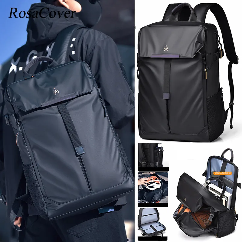 

Men's 16"Large Capacity Oxford Expandable Business Laptop Backpack Waterproof Wear-resistant Leisure Travel Backpack Mochilas