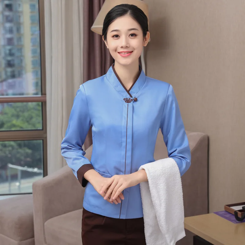 

Униформа для уборщиков с длинными рукавами для осени и зимы, летняя рабочая одежда с короткими рукавами для персонала гостиничного сервиса, униформа для персонала по обслуживанию объектов.