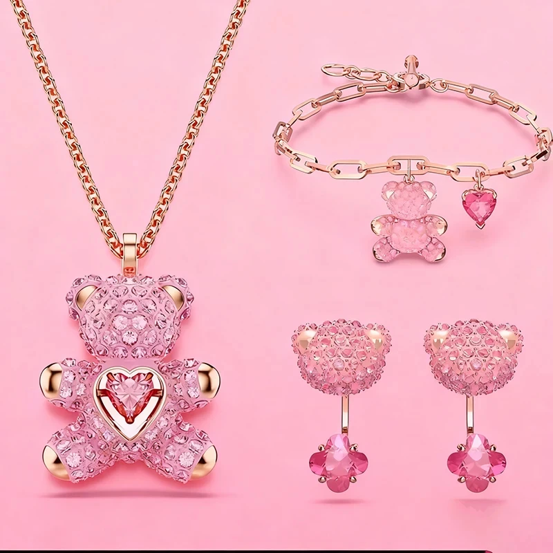 New Clover Rose Gold Diamond Set Romantic Heart shaped Crystal Mixed Cutting Retro Exquisite Crystal Bracelet view 3