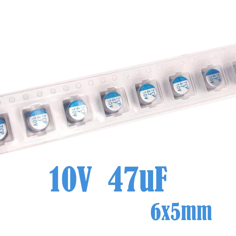 (10-100pcs) 10V47UF 6mmX5mm SMD Solid state capacitor/solid polymer capacitor 10uf 47V