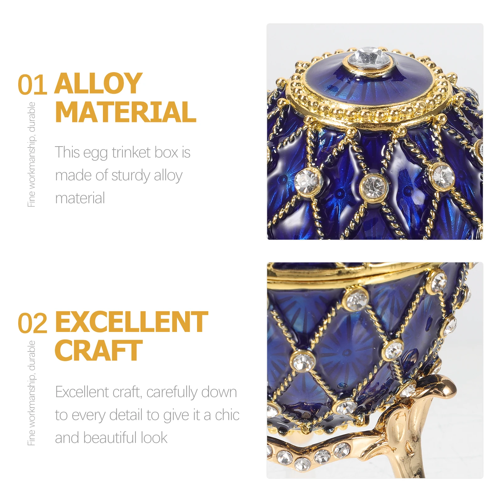 

Украшение для пасхального яйца, профессиональная шкатулка для безделушек, чехол для колец со стразами, декоративные украшения, шкатулки для драгоценностей, сплав в форме