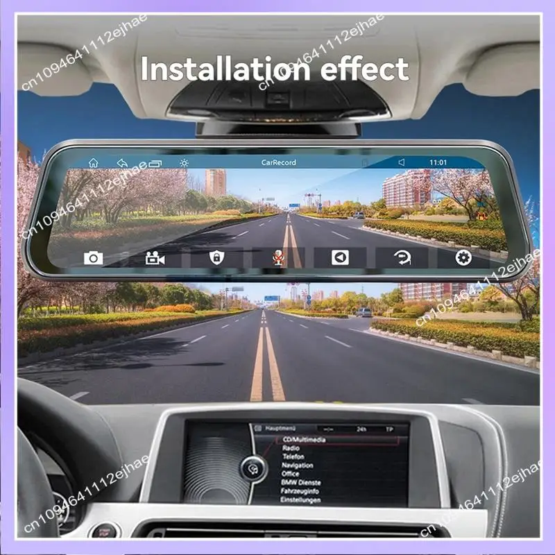 N83R Rearview Mirror Recorder 9.36 Inch Carplay Driving Recorder Streaming Media HD Large Screen Bluetooth