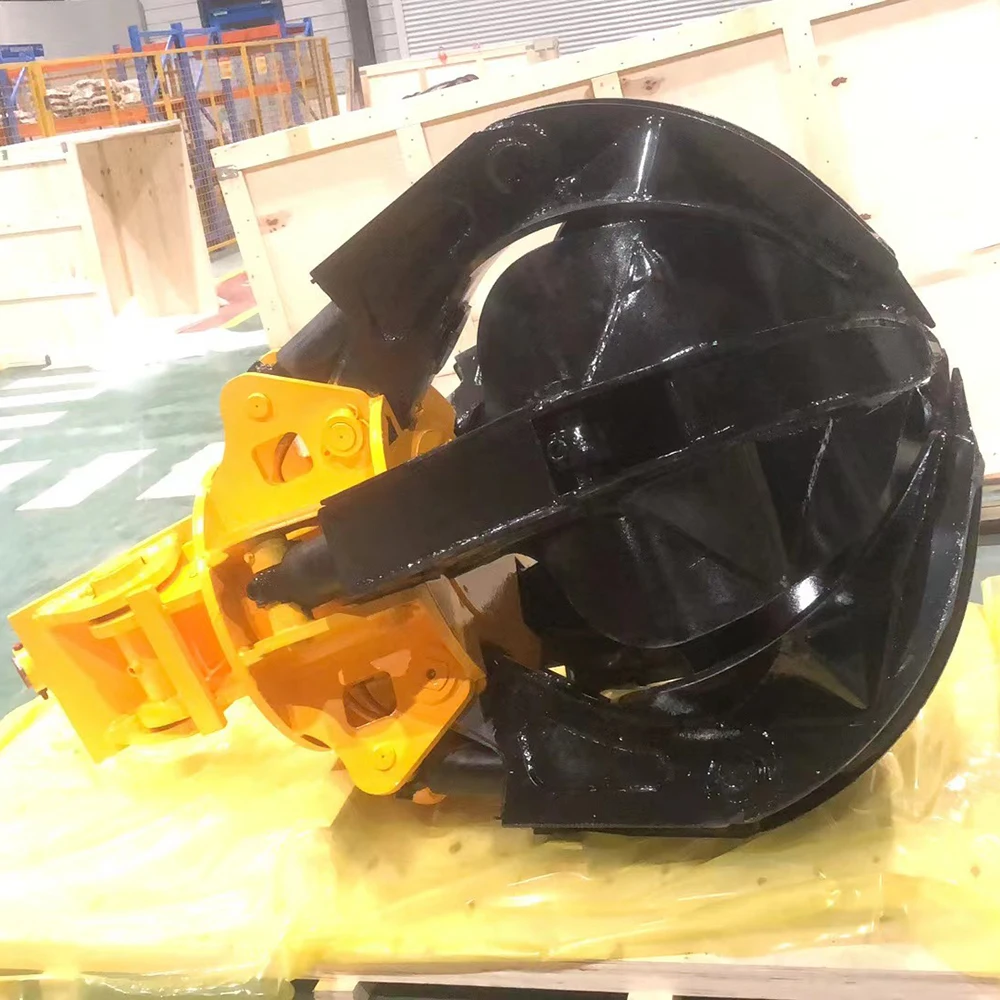 قابض خردة الحديد، حفارة دوارة هيدروليكية، خردة انتزاع هيدروليكية، قشر برتقال فولاذي للتعامل مع النفايات