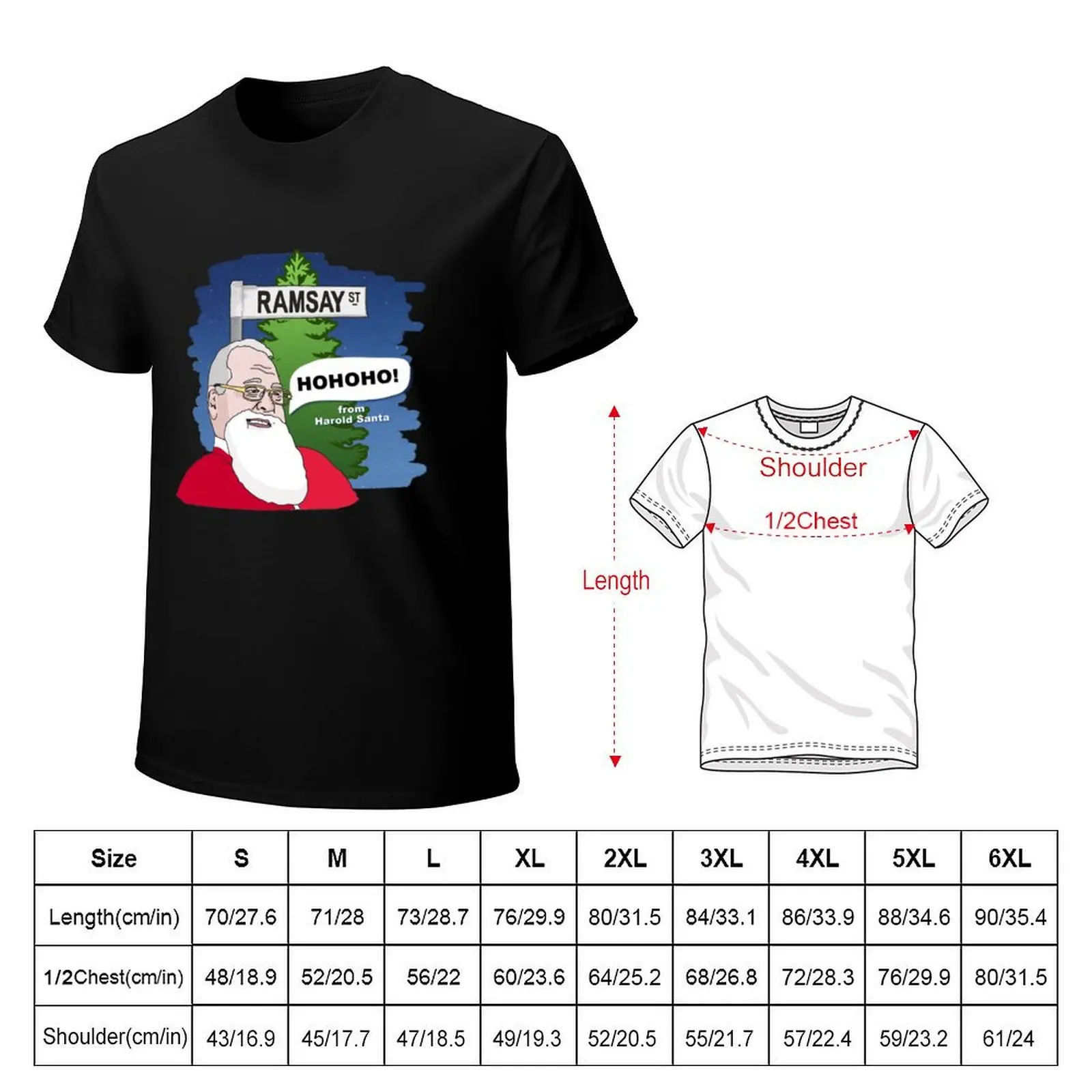 Ramsay St Xmas - Harold Santa T-Shirt t shirt custom print T-Shirt
