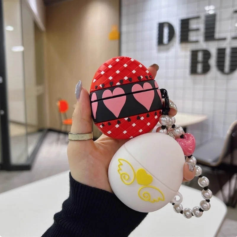 Shugo Chara Guardian Egg Housse pour écouteurs Accessoire décoratif sur le thème de l'anime pour AirPods 1/2 Étui de protection Cadeau de Noël unique