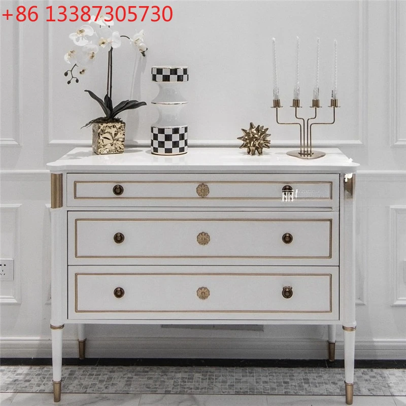 American chest log solid wood drawer storage locker