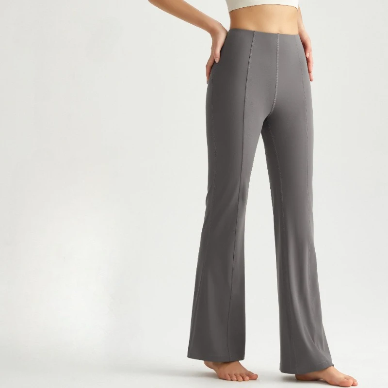 

High Waist Flared Yoga Pants for Women Tummy Control Butt Lifting Workout Leggings Naked Feeling Anti Bacterial Slim Fit Tights