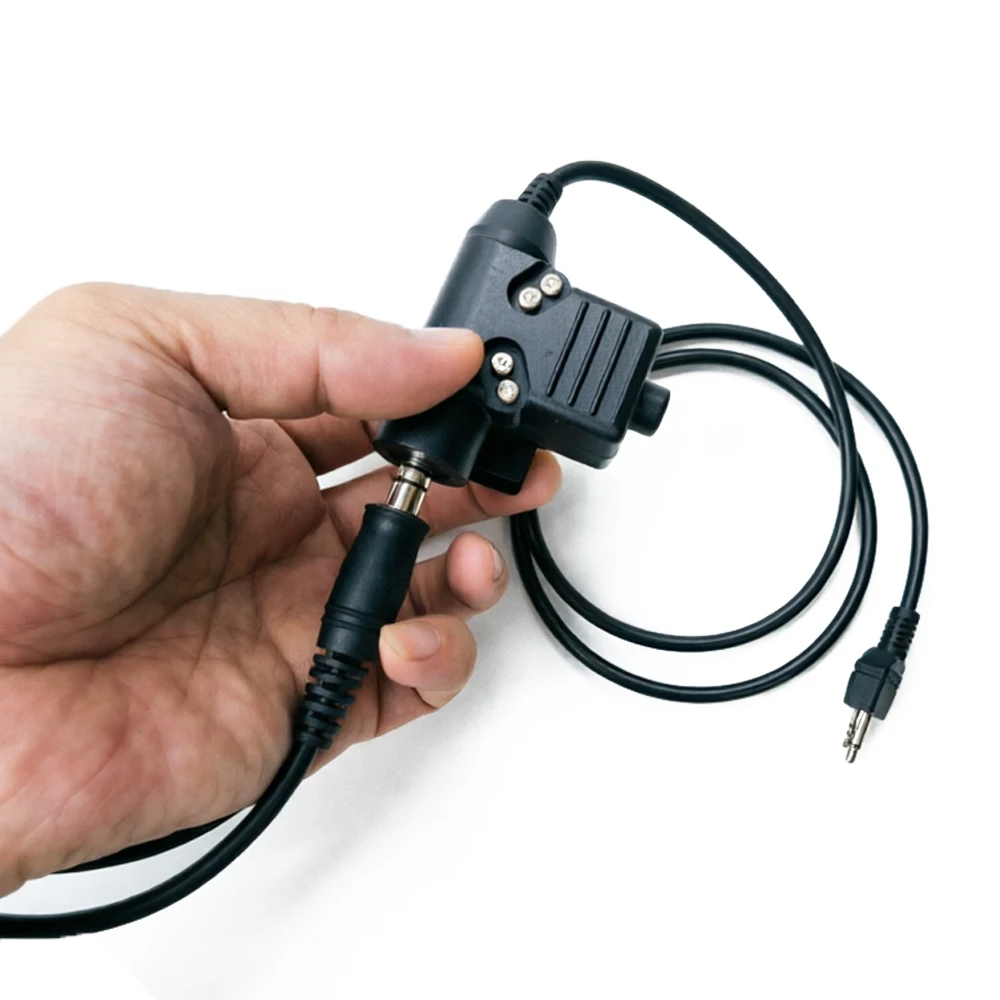 U174 Cable for U94 PCI PTT Adapter Militar Hunting Tactical Headset Walkie Talkie Motorola Kenwood BAOFENG Radio 3.5mm/7.1mm