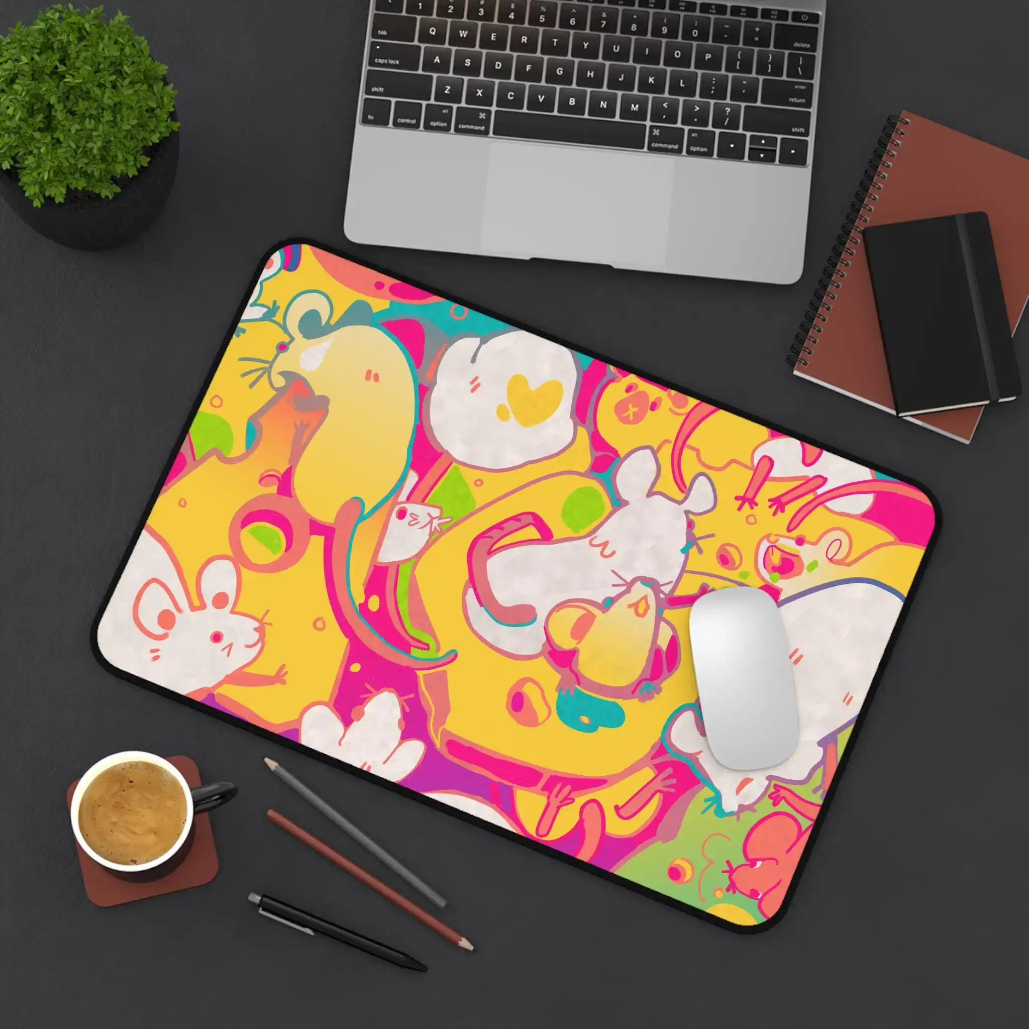 

Colorful Illustrated Mouse Table Mat, Bizarre Cheese Wall Mouse Pad, Non-slip Waterproof Mouse Pad, Perfect Gift for Friends