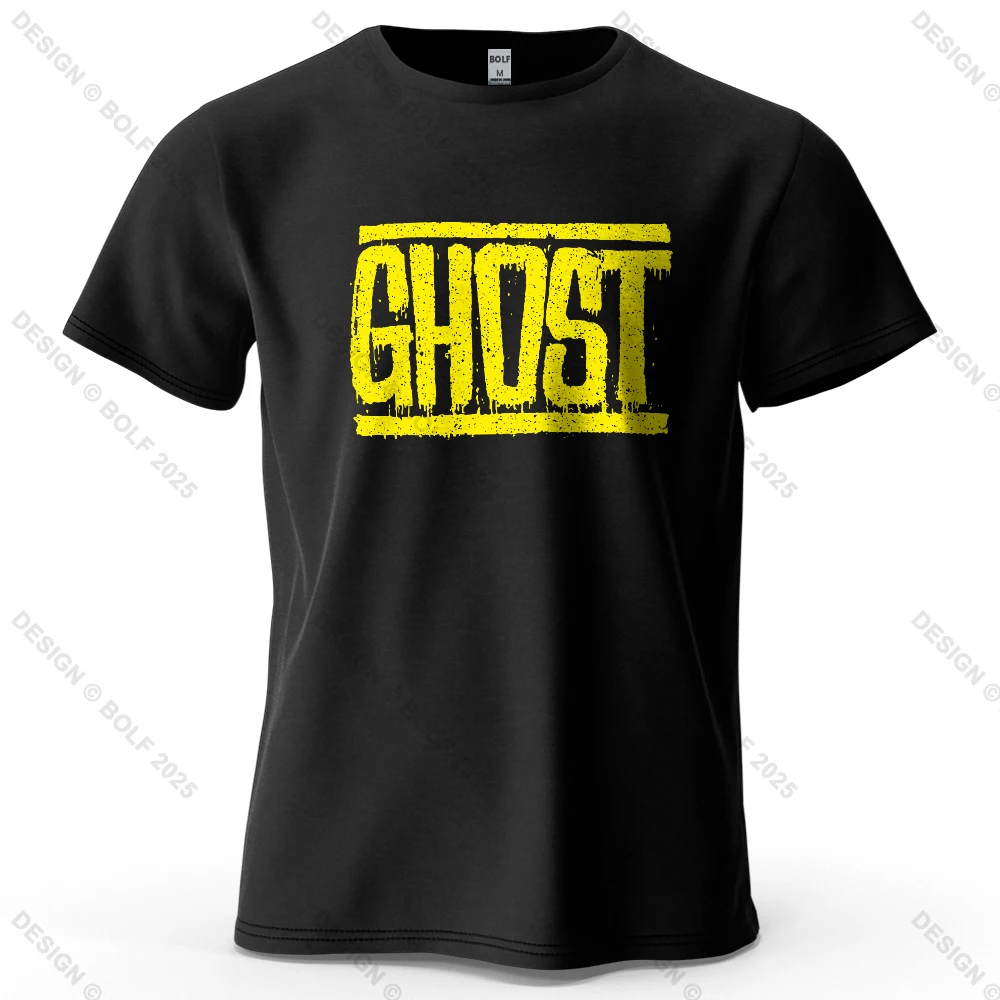 

Men's Ghost Graphic Short Sleeve T-Shirt 100% Cotton Printed Tops Tee for Women Summer Casual Sportswear