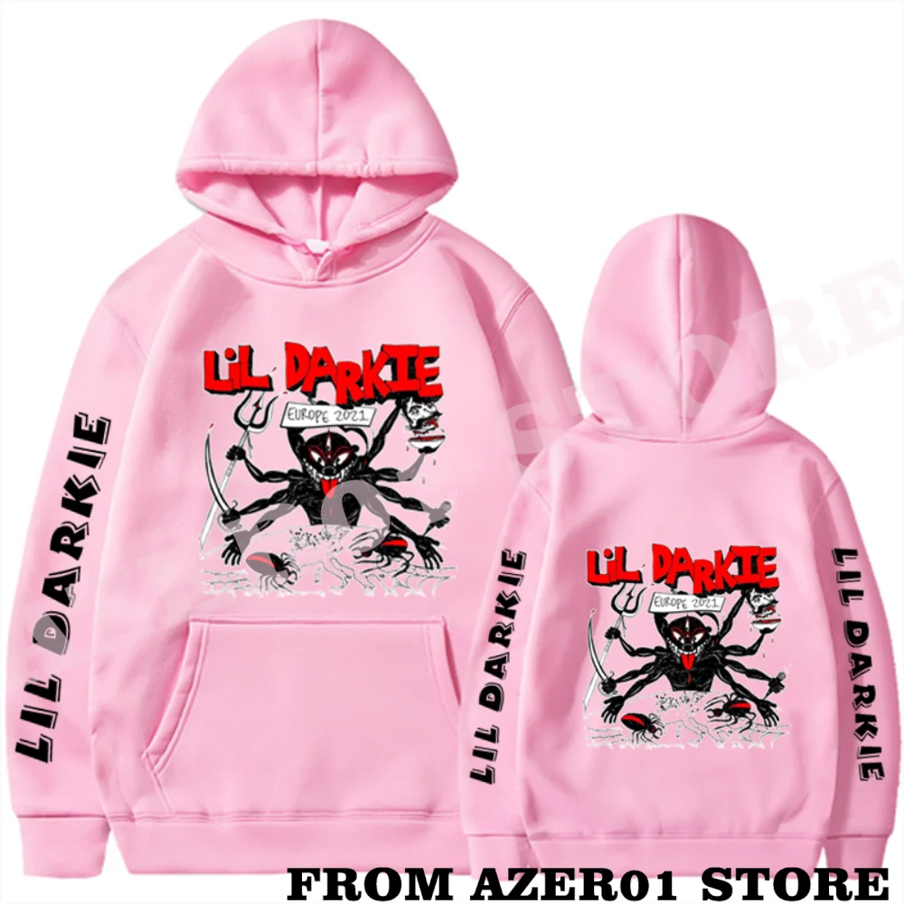 Lil Darkie-Hoodies de manga comprida para homens e mulheres, moletom com capuz, streetwear, doce, inverno