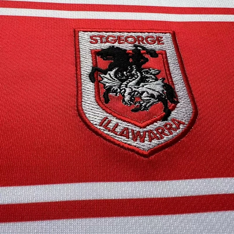 2024 Embroidered Logo St George Illawarra Dragons Home/Away/Rugby Jersey (Custom name and number )