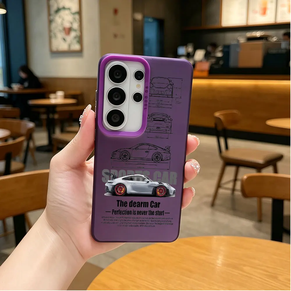 Sports Car Pattern Design IMD Phone Case For Samsung Galaxy S26 S25 S24 S23 S22 S21 S20 Ultra Plus Edge FE 2022 5G Back Cover view 6