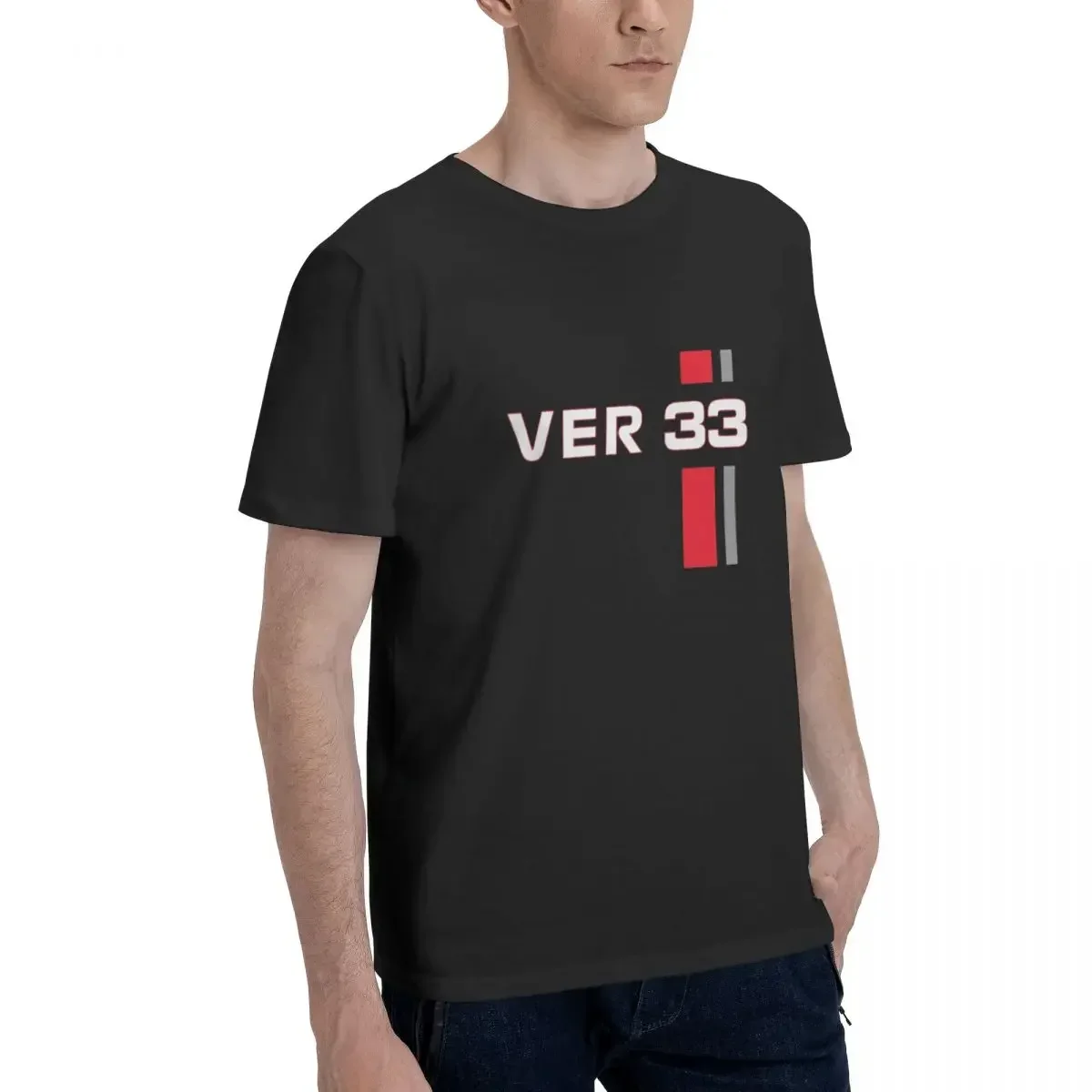 F1 Verstappen 33 Formula1 Car 100% Cotton T-shirt Men's Classic T Shirts Men crew Neck Short Sleeve S-6XL