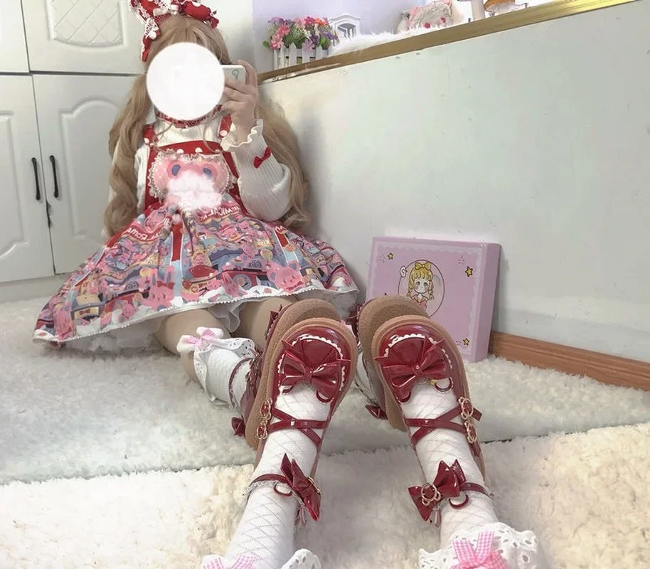 Chaussures Lolita Gothiques à Plateforme pour Femme, Souliers à Essence, Uniforme JK, COéventuelles LAY COSTUM, Été