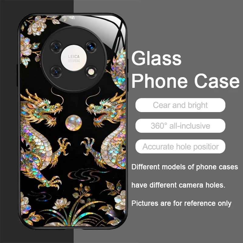 Stylish Dragon Leopard Marble Texture Tempered Glass Phone Case for Xiaomi 15 Pro+ 14 Ultra 14T 13T 12 11 Lite 10T 11T PRO Cover - view 6