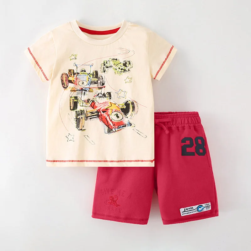

Kids Children Clothing Suits Brand Quality Summer 100% Cotton Cartoon T-shirt Shorts Pants Outfits Casual Baby Boys Clothes Sets