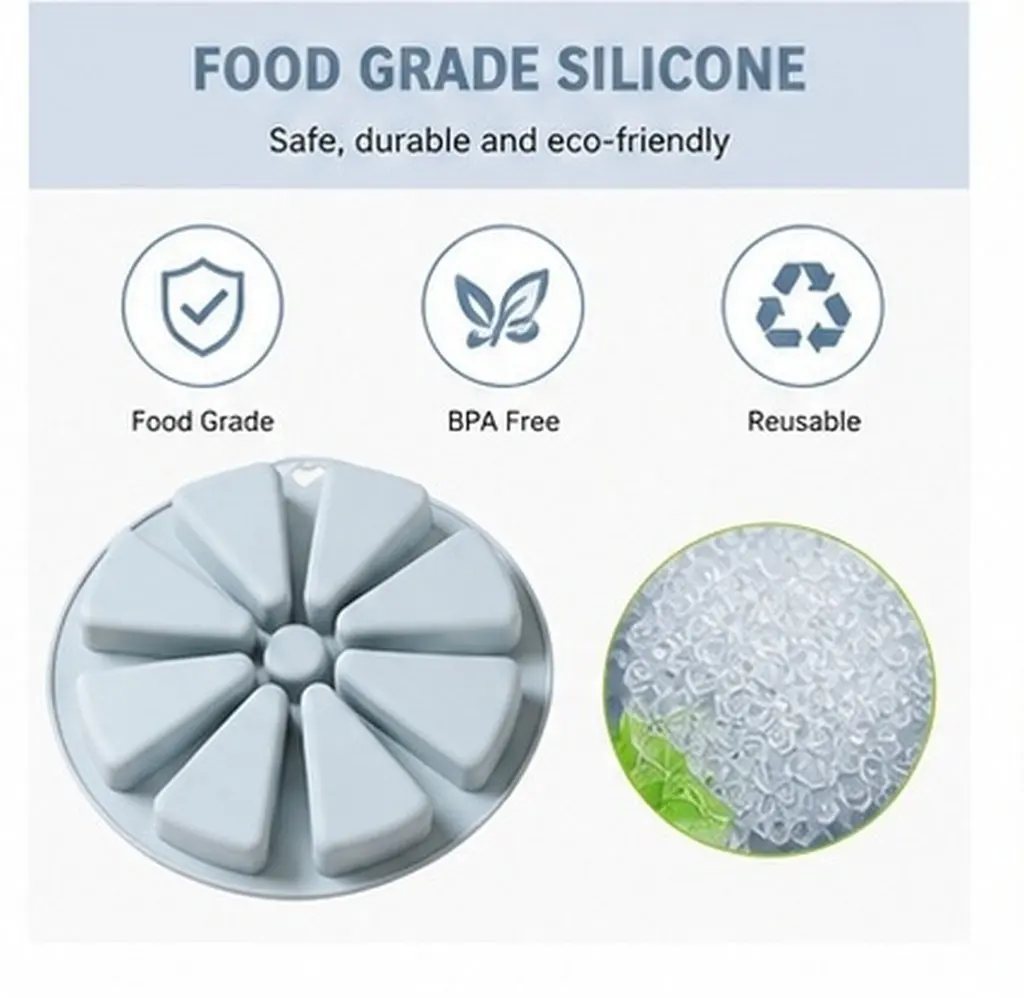 1Pcs Sky-Blue Silicone Scone Mold High-Quality Baking Mold Easy Demoulding Dishwasher Safe DIY Baking Tool for Home Bakery