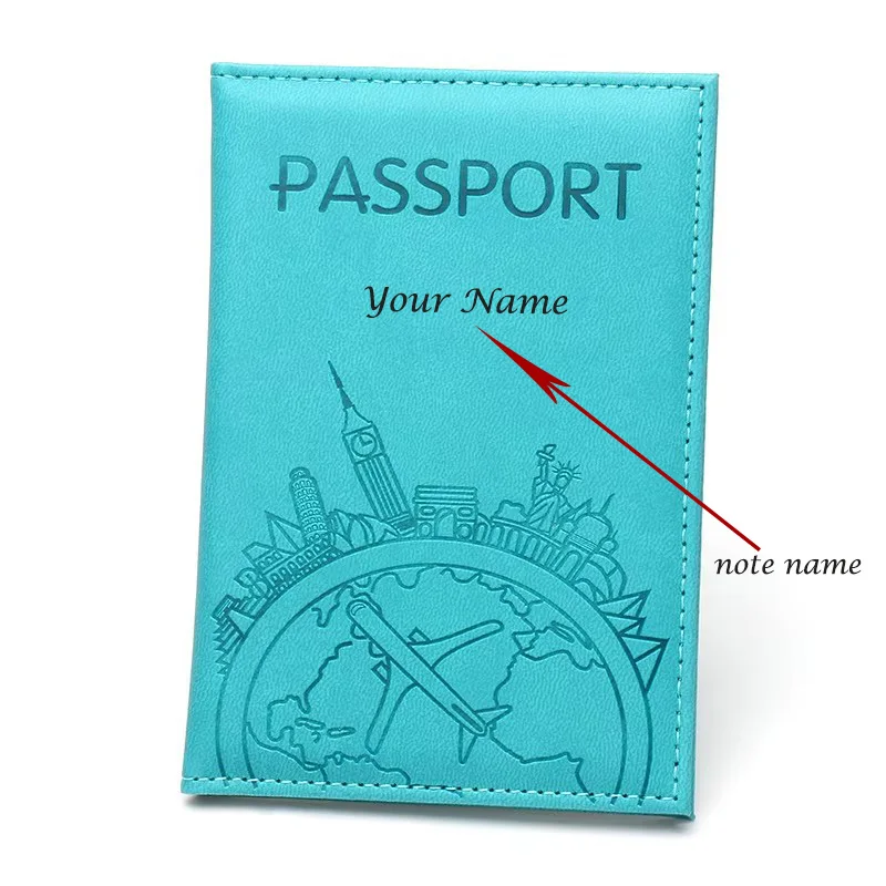

Global Flight Passport Cover Pu Leather Passport Holder Fashion Travel Wallet Case for Passports Card Holder