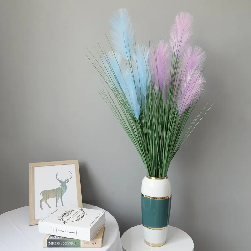 100CM Nordic Ins5 Head Multi Colored Reed Grass Artificial Green Plant Home Wedding Decoration Original Color Fox Tail Grass