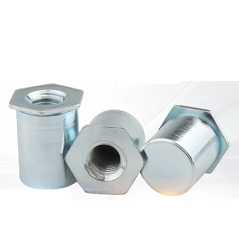 50pcs TBSO-M3/4 Carbon Steel Reverse Blind Hole Clinch Stud, Waterproof Standoff Nut Column, Industrial Fastener for Sheet Metal