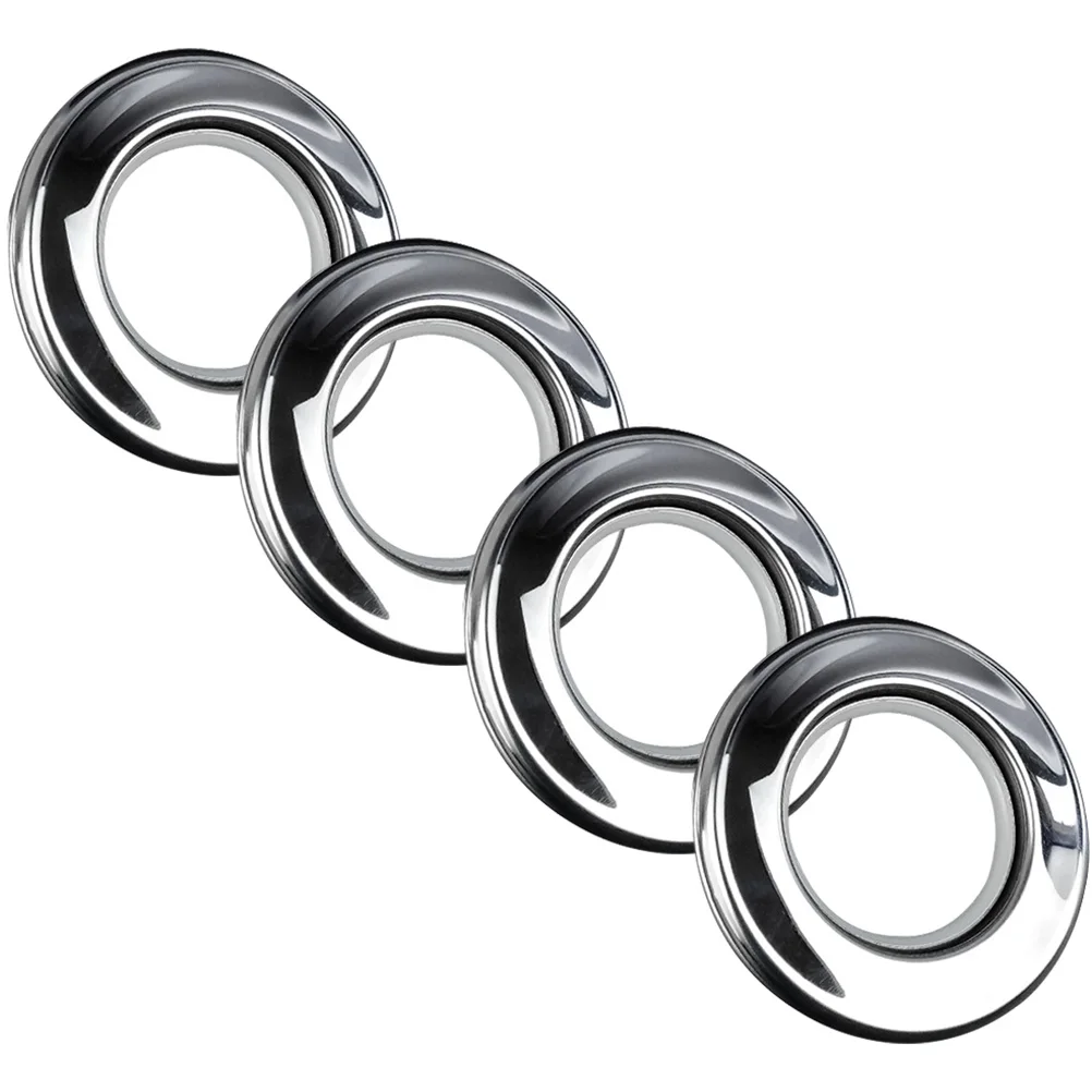

4Pcs Stainless Steel Curtain Grommets Strong Thickened Metal Rings for Hanging Drapes Silent Slide on Rods Home Window Solution
