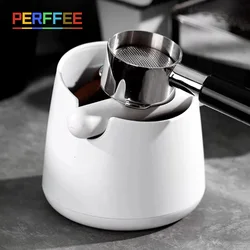 White Coffee Knock Box with Rubber Knock Bar 800ML Black Espresso Grounds Container Anti Slip Coffee Grind Waste Dump Bin