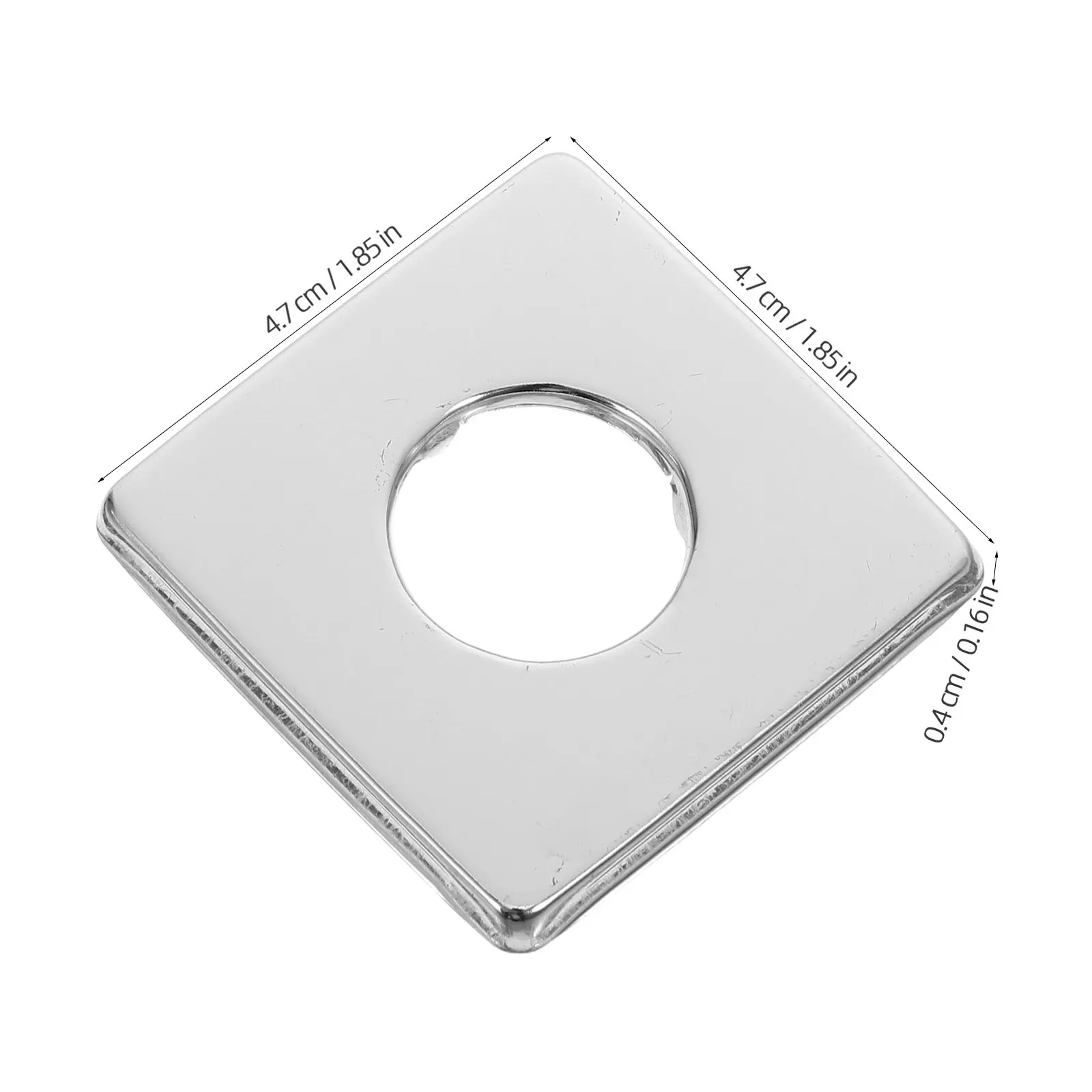 6Pcs Decorative Square Escutcheon Plate Cover Bathroom Water Valve Counter  Stainless Steel Faucet Hole Covers Trim Escutcheon