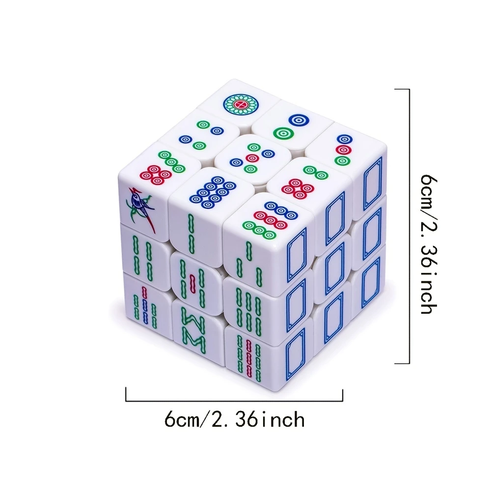 Mahjong Magic Puzzle Cube 3 x3 tridimensionale ThreeOrder Magic Cube Racing 3D goffrato Mahjong Leisure Decompression Toy