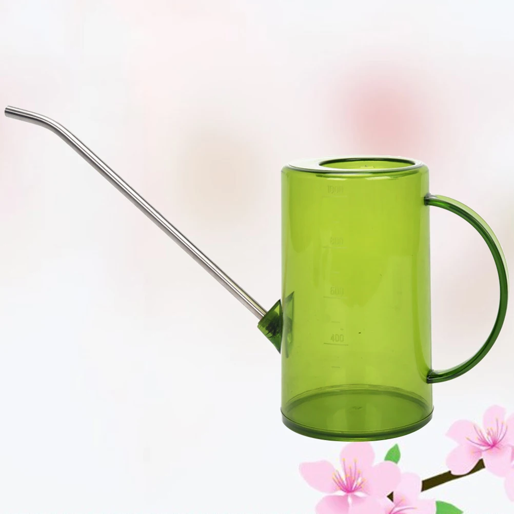

1000 ML Watering Can Fun Kettle Clear Galvanized Steel Cute Container for Plants Jug Flower Garden Toy
