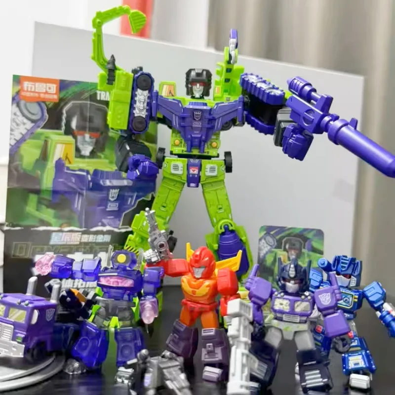 

New Blokees Transformers Block Defender Version Wave 3 Grimlock Soundwave Shockwave Combined Devastator Robot Kids Assembly Toys