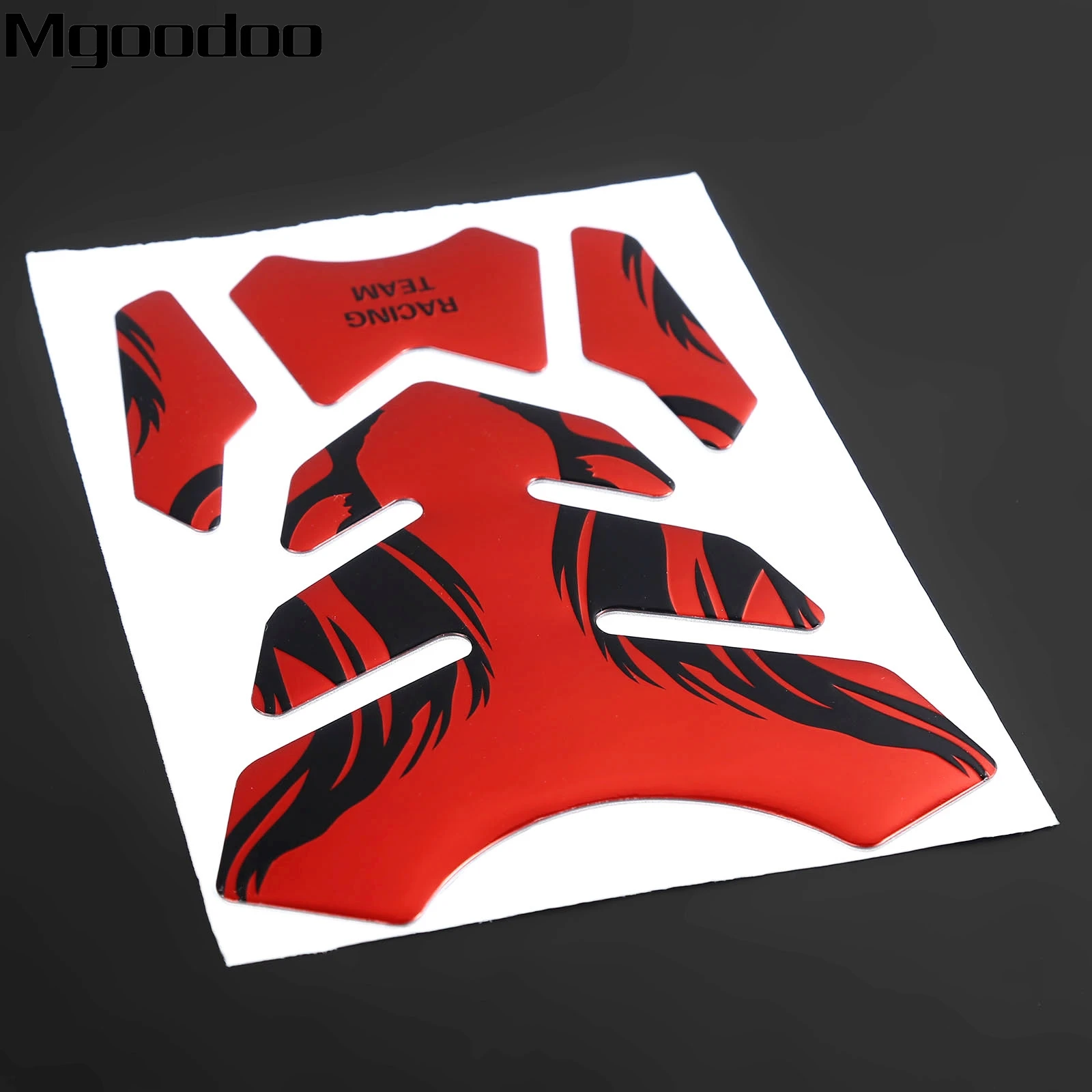 Vermelho da motocicleta 3d combustível almofada do tanque de óleo decalque protetor capa tampa gás adesivo universal para honda yamaha suzuki kawasaki