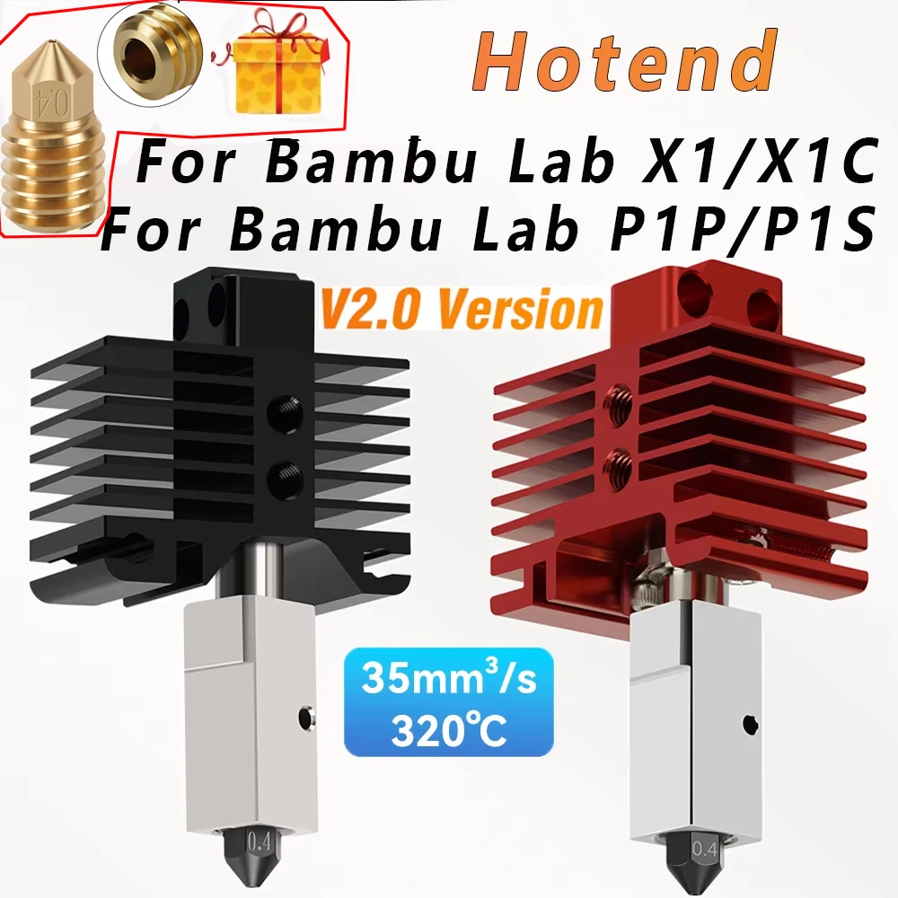 

Bambu Lab Hotend Upgrade TZ 2.0 Version nozzle give CHT nozzle bambulab Bi Metal Fit Bamboo Bambulab X1X1C P1P P1S hotend