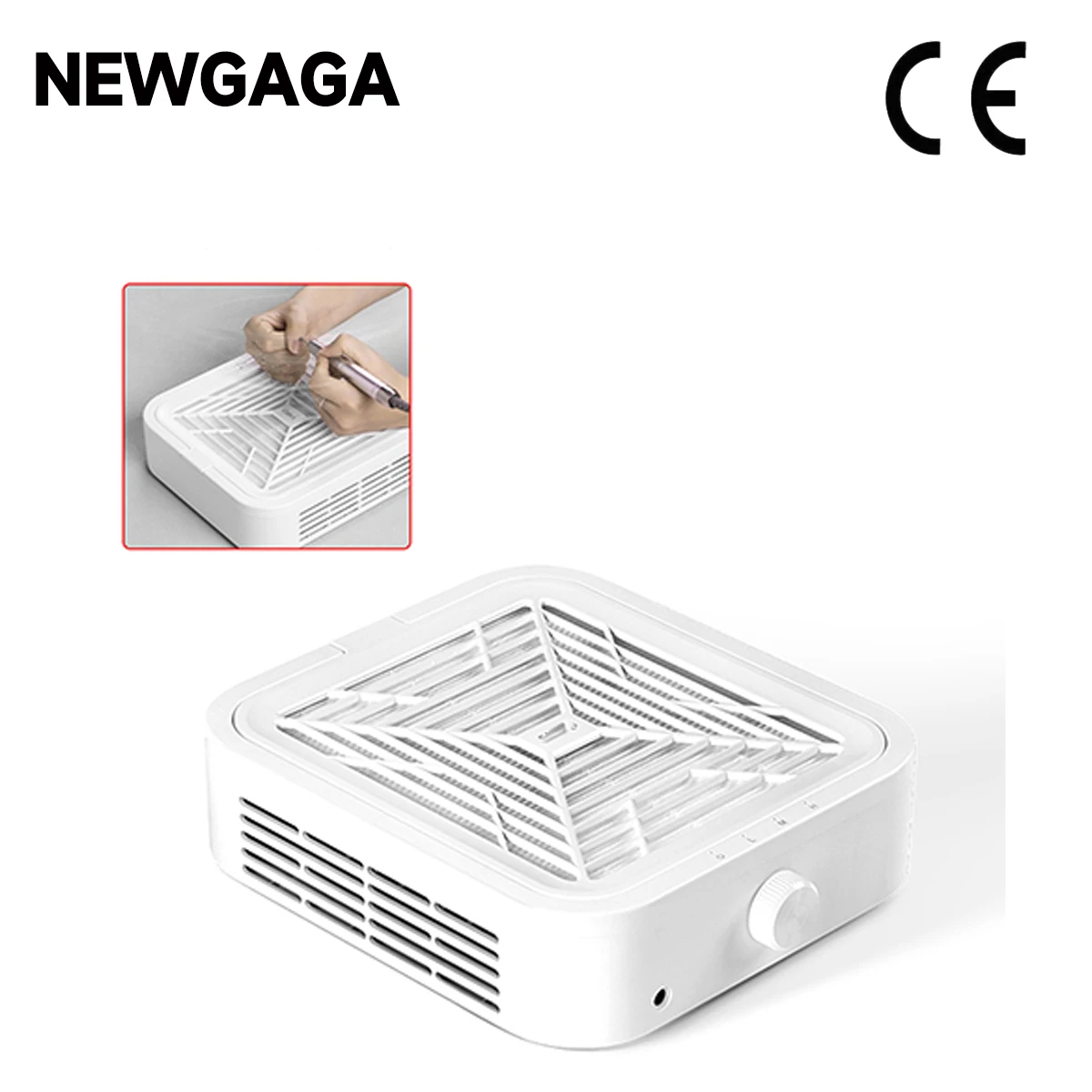 Nowy odkurzacz do pyłu paznokci 120W, cichy, 12000 obr./min, turbo, bezszczotkowy, do manicure, z wyjmowanym filtrem.