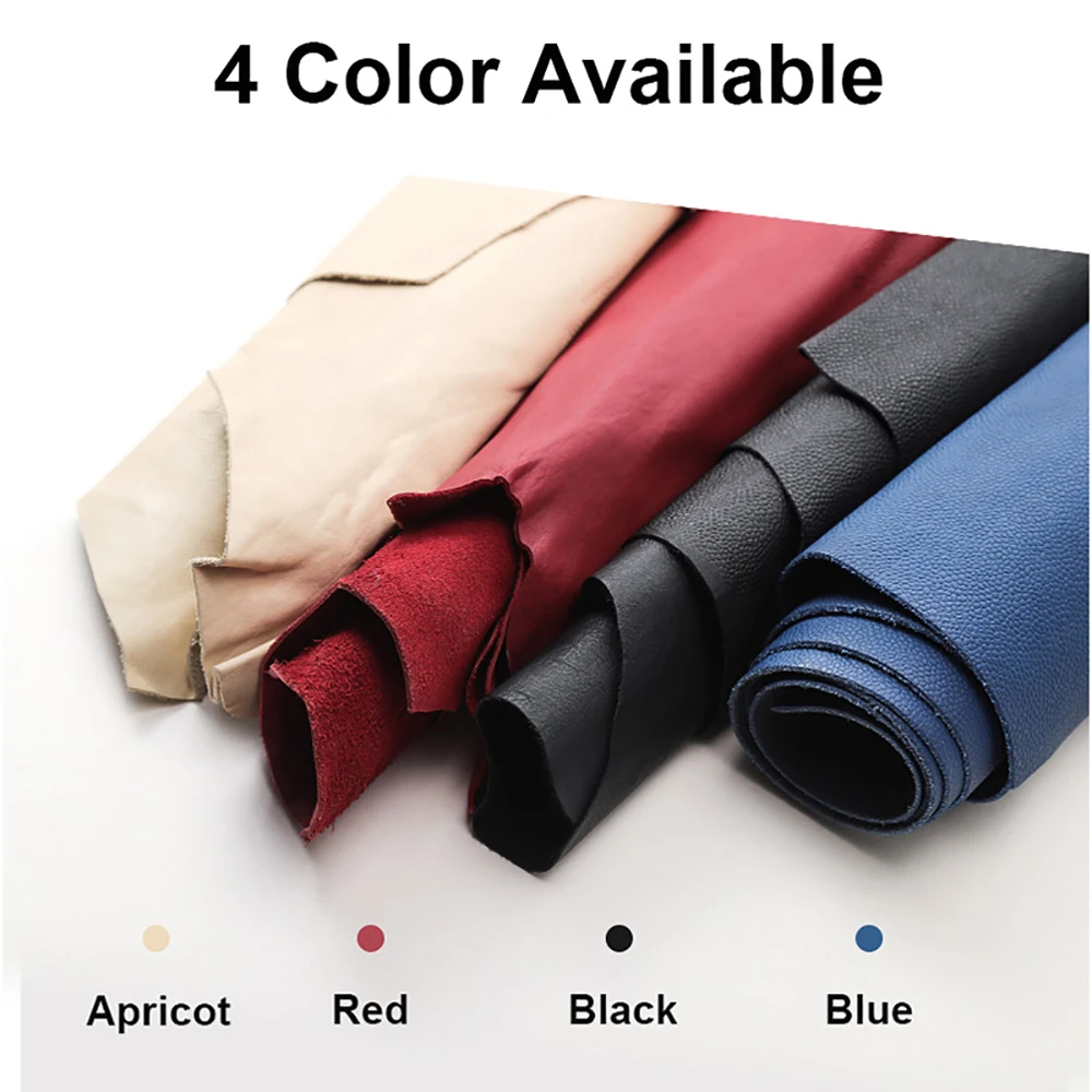 WUTA First Layer Cowhide Leather Classic Blue Caviar Pattern Soft DIY Craft Bag Wallet Sofa Material French Imported Skin Fabric