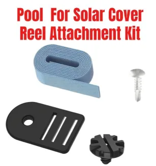 Pool Solar Cover Reel Attachment Kit With 8 Straps Plastic Gaskets And Screws For Above Ground Inground Swimming Pool Accesso
